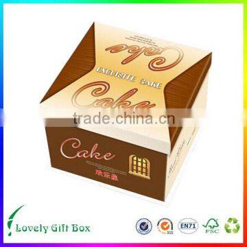 Hot popular gold foil stamping paper cake box