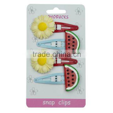 snap clip with poly daisy sunflower