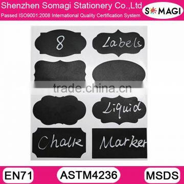 Premium PVC Vinyl Chalkboard Labels + White Chalk Marker Pen,Adhesive Chalkboard Pantry Sticker Label for House Organization