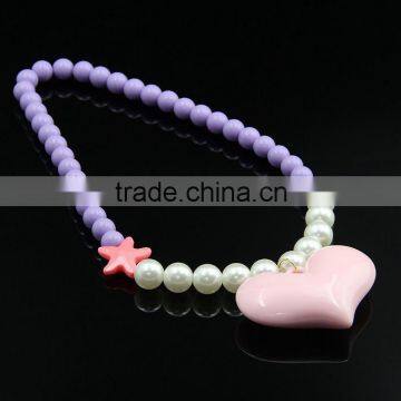 Fashion DIY Jewelry Handmade Acrylic Beads Strand Kids Pendant Necklaces