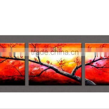 Multi-panel Tree acrylic painting decoration wall scenery painting