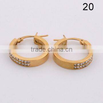 Gold Earrings New Model 2013 Stainless Steel Earrings(RE10094)