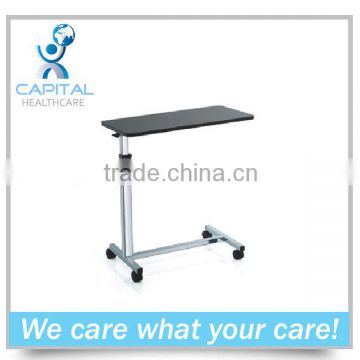 CP-K213 wooden over bed table with wheels /hospital bed accessories