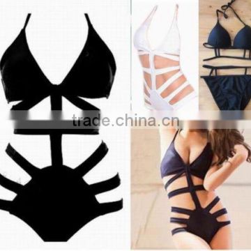 Strappy Sexy Swimsuit Swimwear Bathing Monokini Push Up Padded Bikini