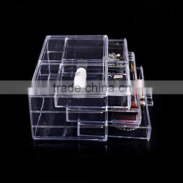 3 Layers Plastic Jewelry Storage Cabinet Box Insert Holder Makeup Case Transparent Cosmetic Organizer