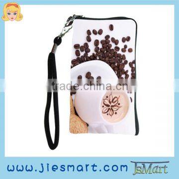 JSMART cellphone bag sublimation printing coffee culture promotion