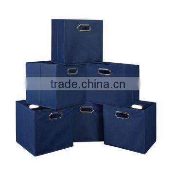 Hot polyester collapsible cube factory storage boxes bins wholesale