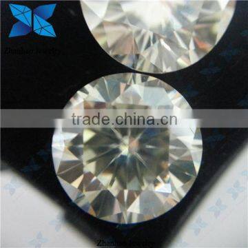 round shape brilliant white moissanite diamond