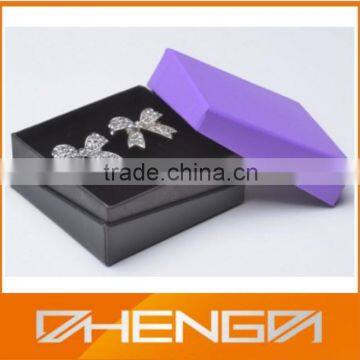 HOT SALE custom made-in-china small purple paper earring gift box (ZDS-SJF011)