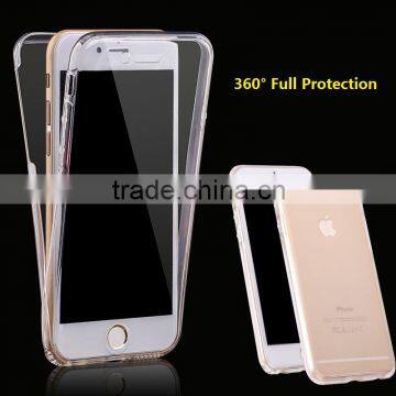 Phone case for iphone 7 360 degree full covered soft TPU case