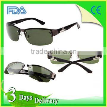 Half frame Driver Metal Mens Sunglasses