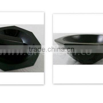 Black Agate Faceted Mortar & Pestle Set