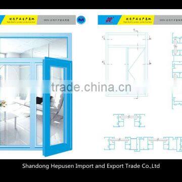 blue powder coating aluminum extruded profiles for window