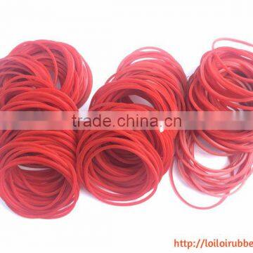 Size 18 Transparent Red color Natural Rubber Bands For Money wholesale the Rubber Band Colorful Elastic