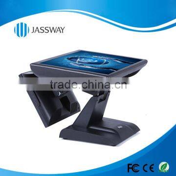 Dual-screen POS machine,all-in-one pos system,touch cach register