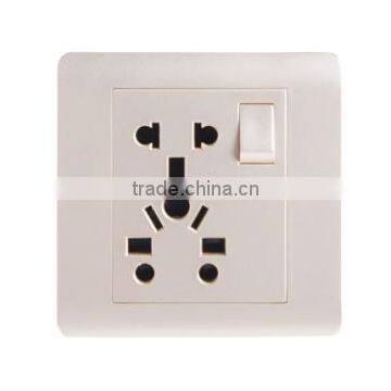 5 in 1 13A 1 gang universal electric socket with switch