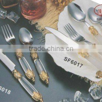 Attractive cutlery with plastic handle