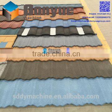 Good quality colorful stone covered metal roof shingles in Turkey