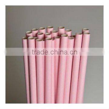 Plain Solid Light Pink Paper Party Straws SOLID LIGHT PINK SipSticks Paper Drinking Party Straws BIODEGRADABLE in 33 Colors