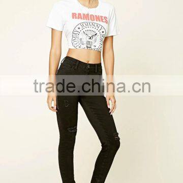 Distressed Skinny Bulk Wholesale Jeans Zip Jeans