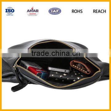 Durable PU Zipper Unisex Waist Bag for Sports, Travel, Business photo-2