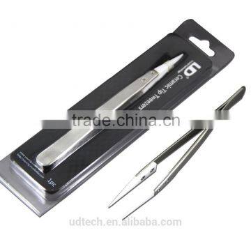 Youde wholesale Heat Resistant Tweezers Stainless Steel Ceramic Tweezers for coil tool