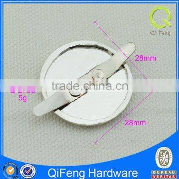 Q-2708 Metal Name Tags for Bags Silver Round Zinc Alloy Label photo-3