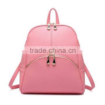 Fashion Brown Color Pu Backpacks For Girls