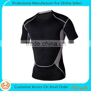 Reflective tap quick dry t shirts wholesale running shirt dry fit