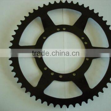 Black Color and Painted 56T 10H ATV Motorcycle Sprocket Gear With Stainless Steel Material