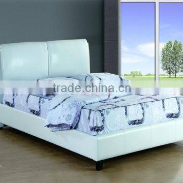 White Modern new design leather pu bed