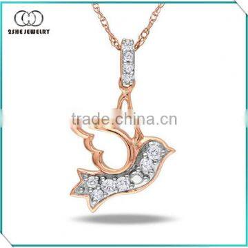 Hot sale 925 silver cheap wholesale bird of peace pendant