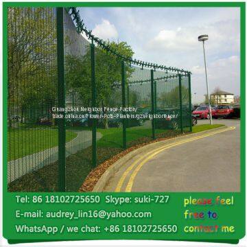 Guangzhou supplier perimeter welded wire mesh 358 high security fencing for prison