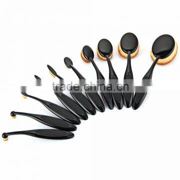 10Pc/Set Beauty Tools Toothbrush Shaped Foundation Eyebrow Eyeliner Lip Facial Makeup Oval Brushes