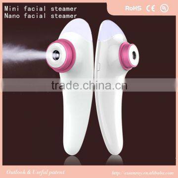 New design rechargeable handy nano mist spray facial steamer beauty device