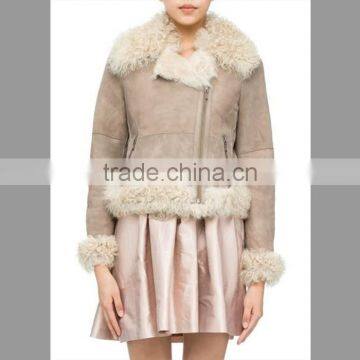 High quality women's full lamb skin suede jacket