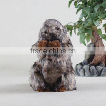 real looking plush pet marmot christmas toy for children