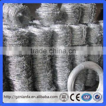 2mm galvanized barbed wire/ barbed wire for sale/ barbed wire(Guangzhou Factory)