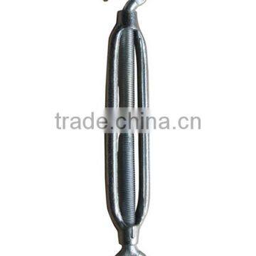 Open Die Forged Electro Galvanized JIS Frame Turnbuckle with eye and hook