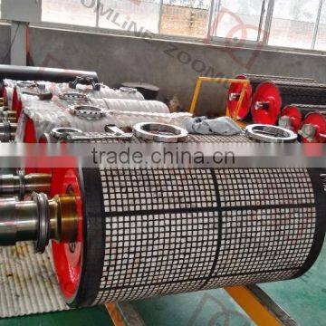China Conveyor Belt Drive Pulley With Ceramic Rubber Casting photo-5