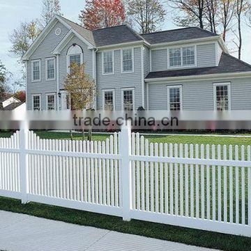 White or Tan plastic garden fence panels