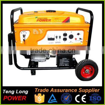 ODM OEM AC Single Phase 220V Gasoline Generator 6.5kw with Many Pannel Option