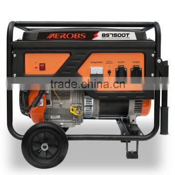 BSGE7500T Knife model AEROBS Hot Sale Silent 6000w Gasoline Generator for Sale