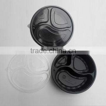 Rectangular black PP disposable take away containers