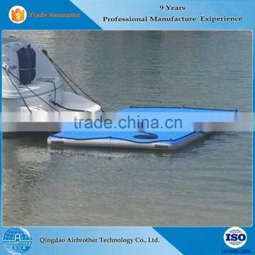 Durable Inflatable Floating Boat Swim Fishing Platform with Ladder