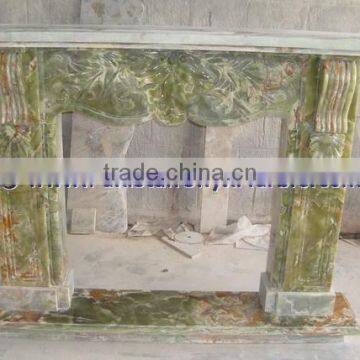 MODERN DESIGN AFGHAN GREEN JADE ONYX FIREPLACES photo-6