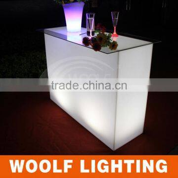 Glowing Rectangular LED Cocktail Lounge Table LED Party Events Lighting Up Decorative Table photo-6