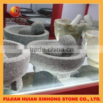Natural Granite Stone Garlic Press and Mortar for Home Daily Life photo-3