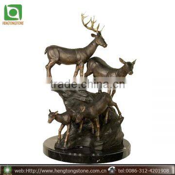 Bronze Material Christmas Deer Statue