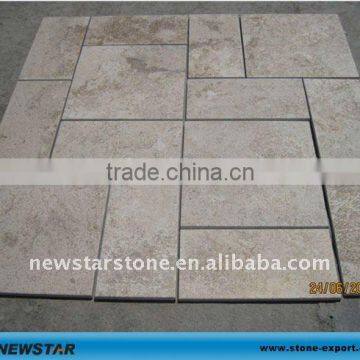 tumbled travertine french pattern